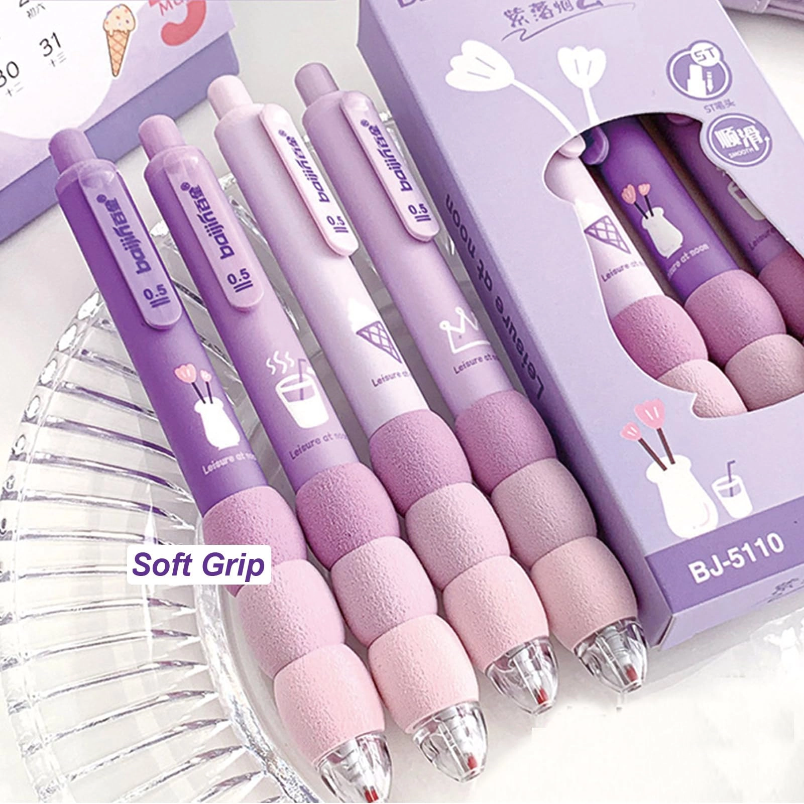 Gel Pen - 4Pcs 0.5mm