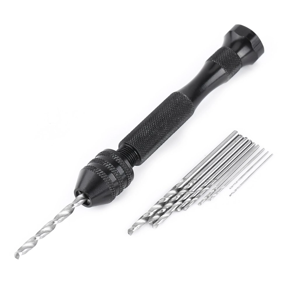 SIXRUN Hand Twist Drill - 0.3-3.6mm Chuck 10 High Speed Steel Bits
