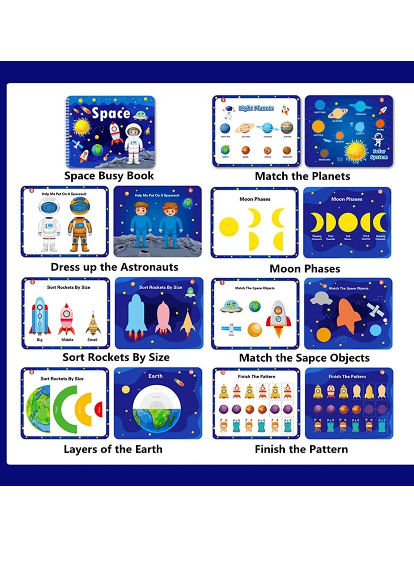 Montessori Busy Book - 1-3 years