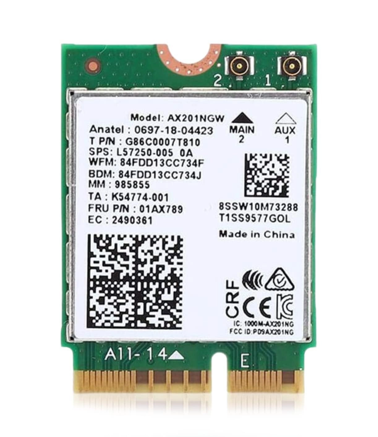 HighZer0 Electronics AX201 - Dual Band Wi-Fi CNVio2 M.2 WiFi