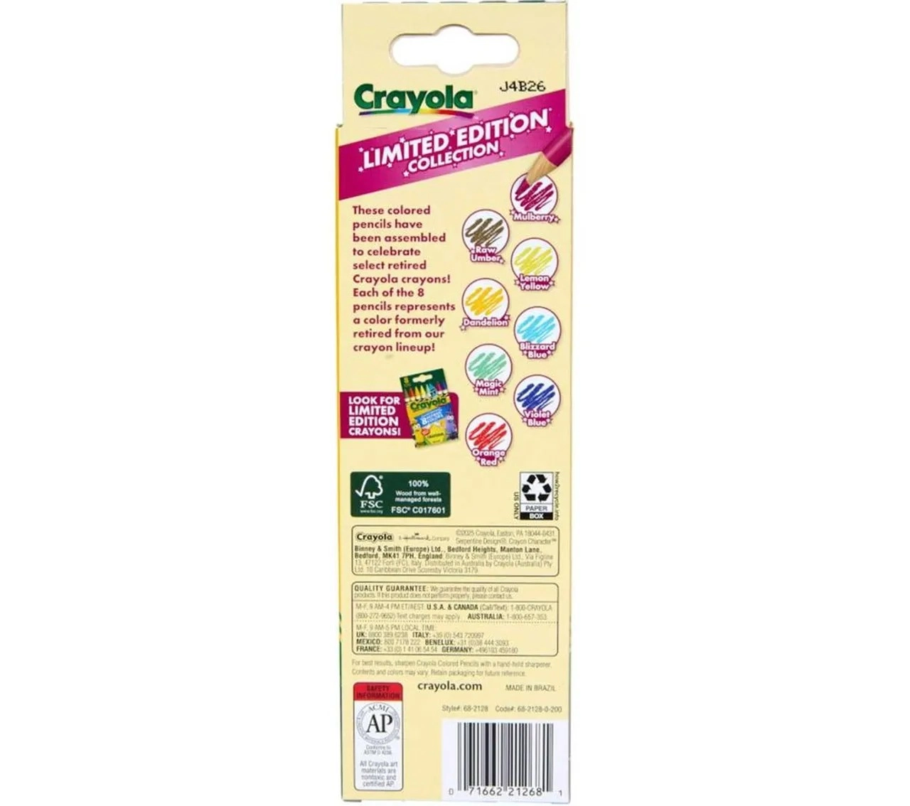 Limited Edition Collection Colored Pencils - 8 Pcs