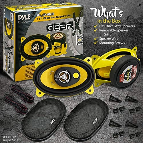3-Way Universal Car Stereo Speakers - 4" x 6"