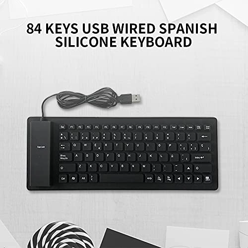 84 Keys Silicone Keyboard - ES Wired