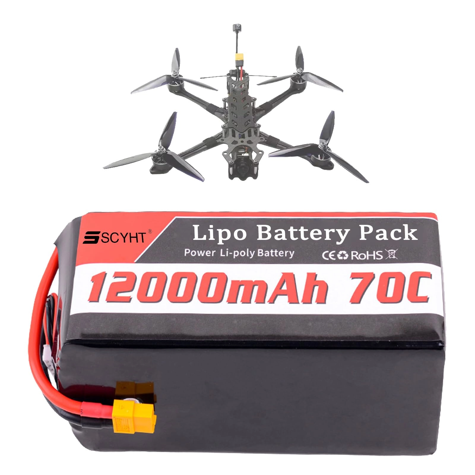 SSCYHT Lipo Battery - 12000mAh 22.2V 70C
