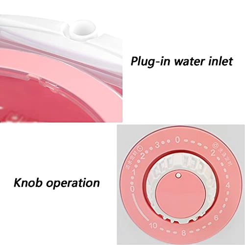 YHRJ Mini folding washing machine, Household semi-automatic laundry bucket, Knob switch + 2.5KG washing capacity (Color : C, Size : 38 * 44cm)