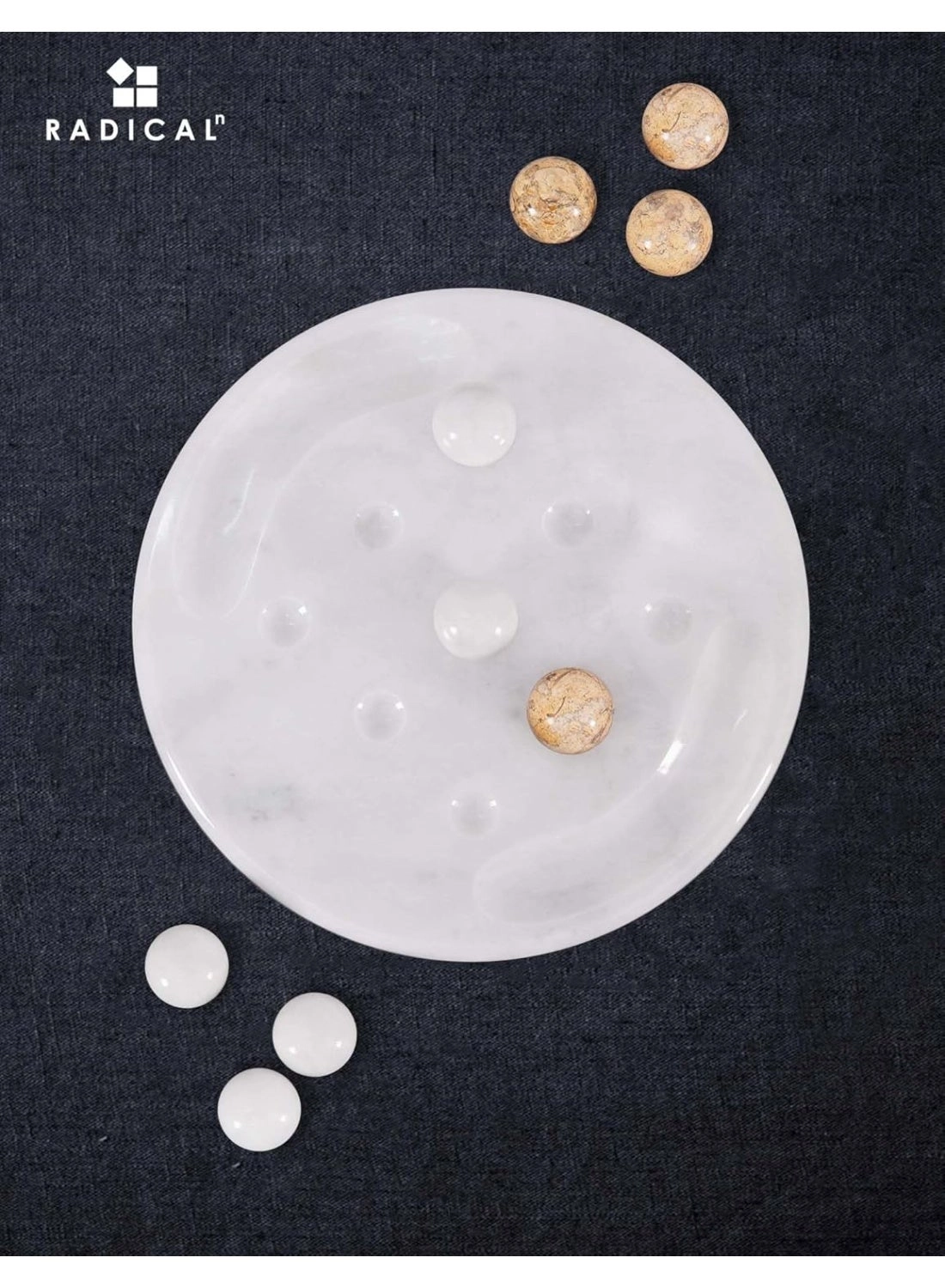 tic_tac_toe - Marble Handmade Red and Coral