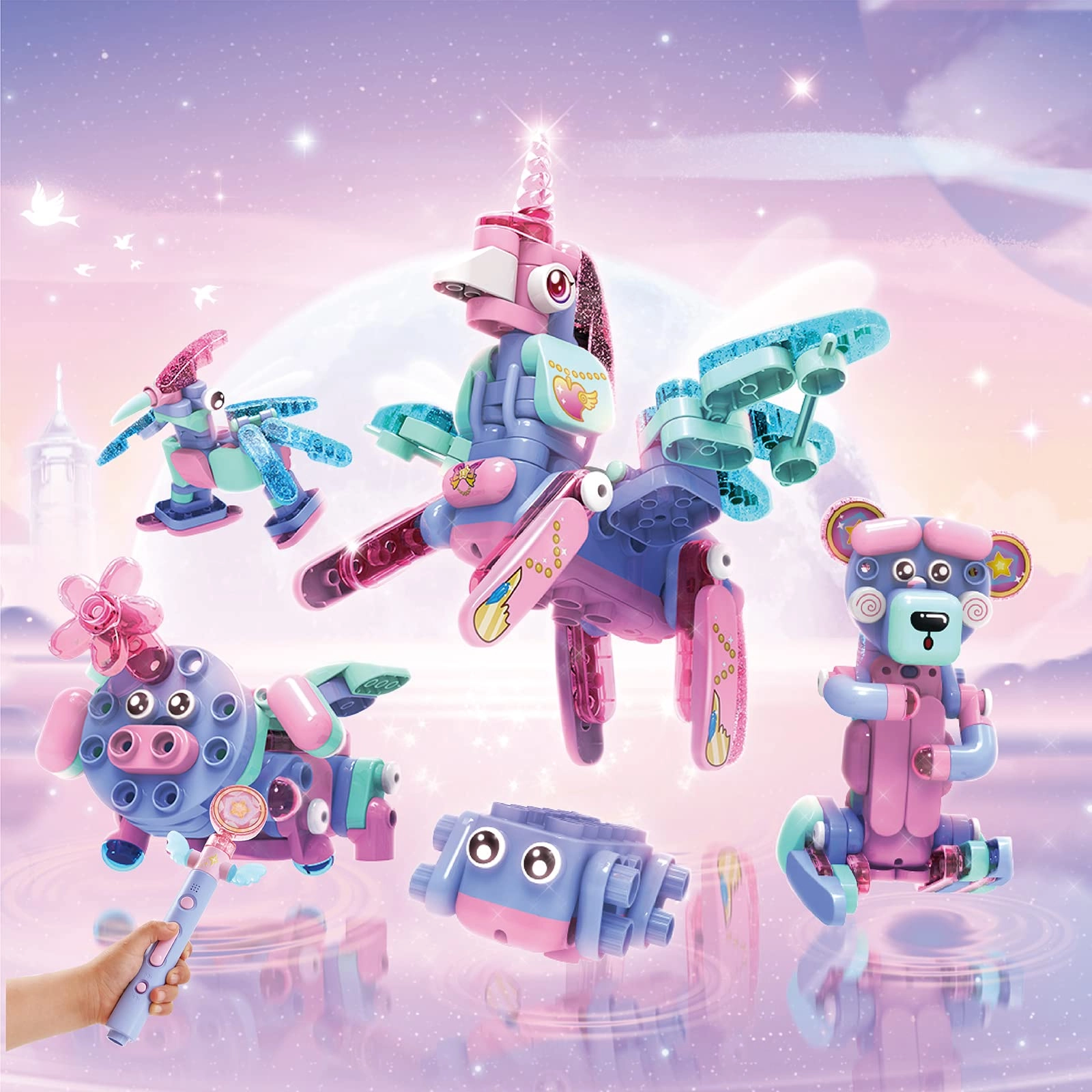 BOTZEES GO! Unicorn - 114 Piece Set Remote Control