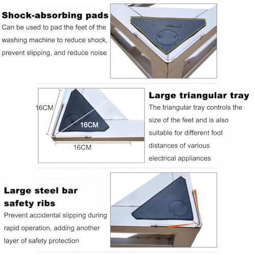 Washing Machine Base - Stainless Steel 4-Leg