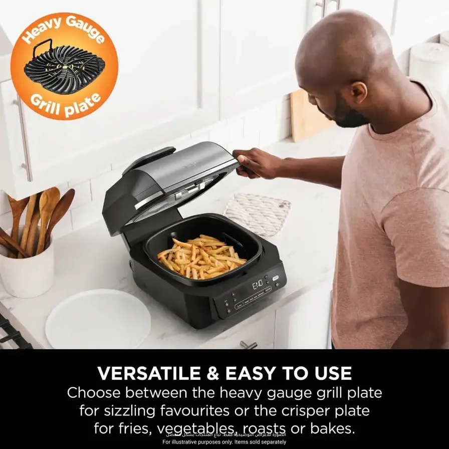 5-in-1 Indoor Grill With Air Fryer EG351ME