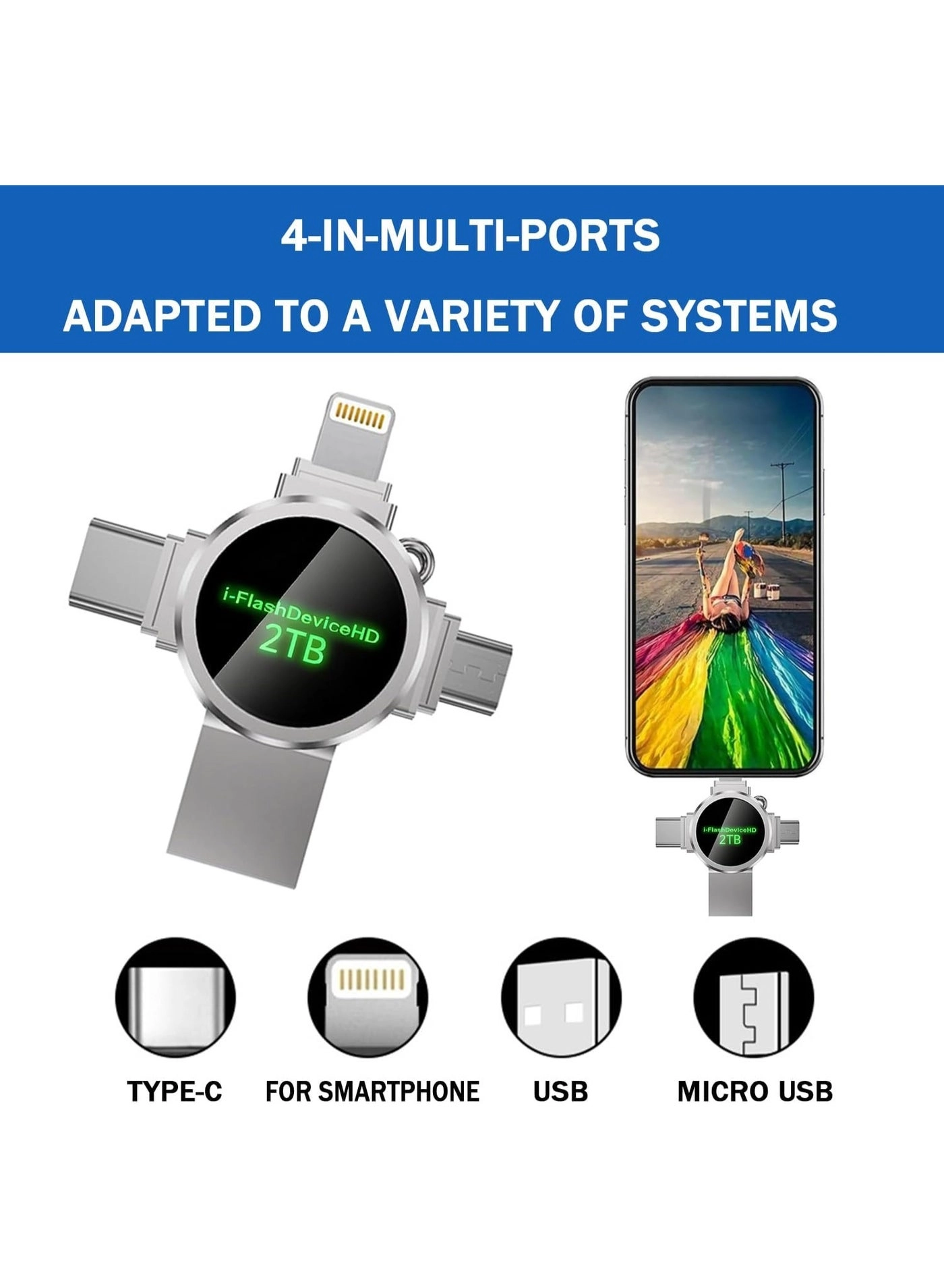 USB Flash Drive - USB 3.0 Type-C 2TB