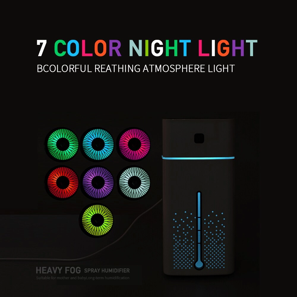 Mini Usb Colourful Air Humidifier - 1l