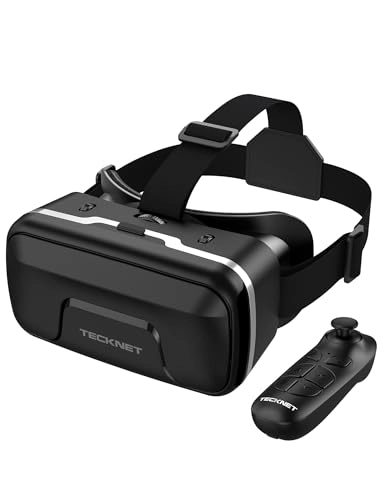 VR Headset - 110°FOV Anti-Blue Light Lenses + Controller - Bluetooth