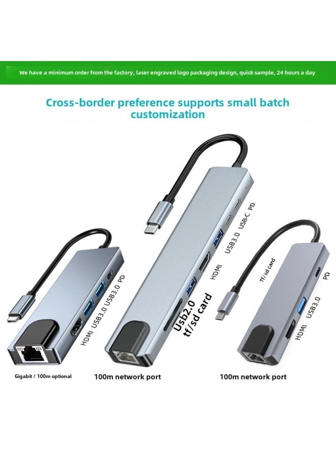 Type-c Docking Station - 5-in-1 Usb-chub Gigabit Network Card