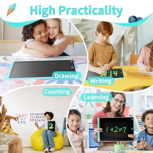 LCD Colorful Writing Graphic Tablet - 12 Inches Blue & Green Pack