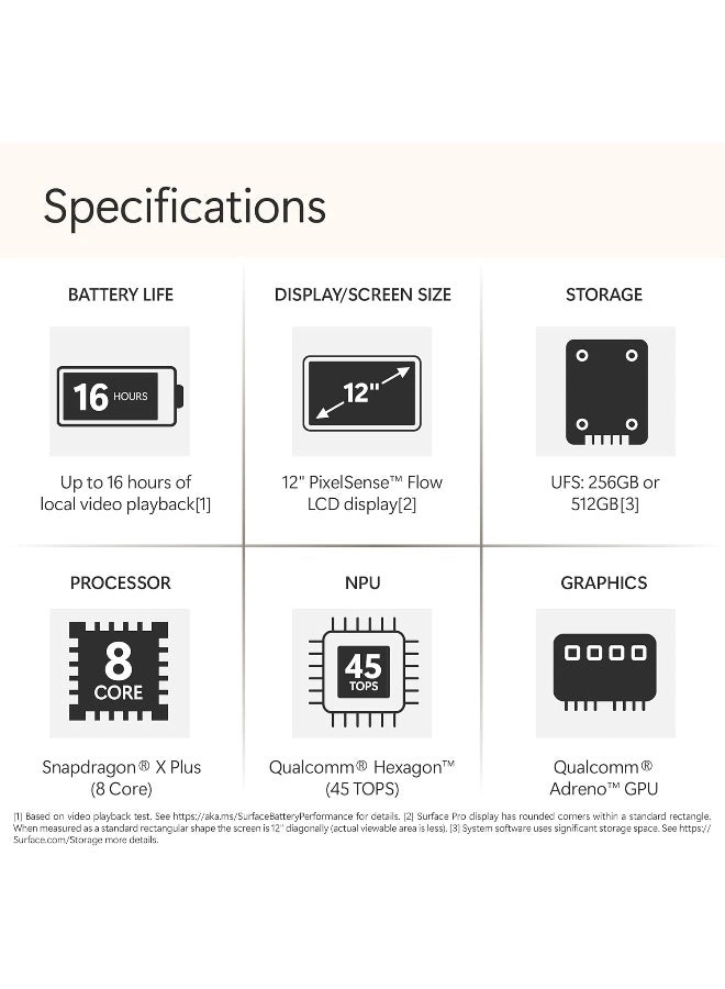 Surface Pro EP2-40218 - 12'' X Plus X1P-42-100 16GB RAM 256GB SSD