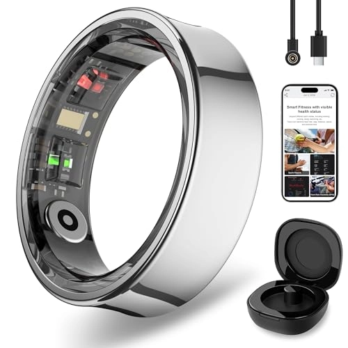 Smart Ring - Size 13 Silver Heart Rate Sleep Tracker