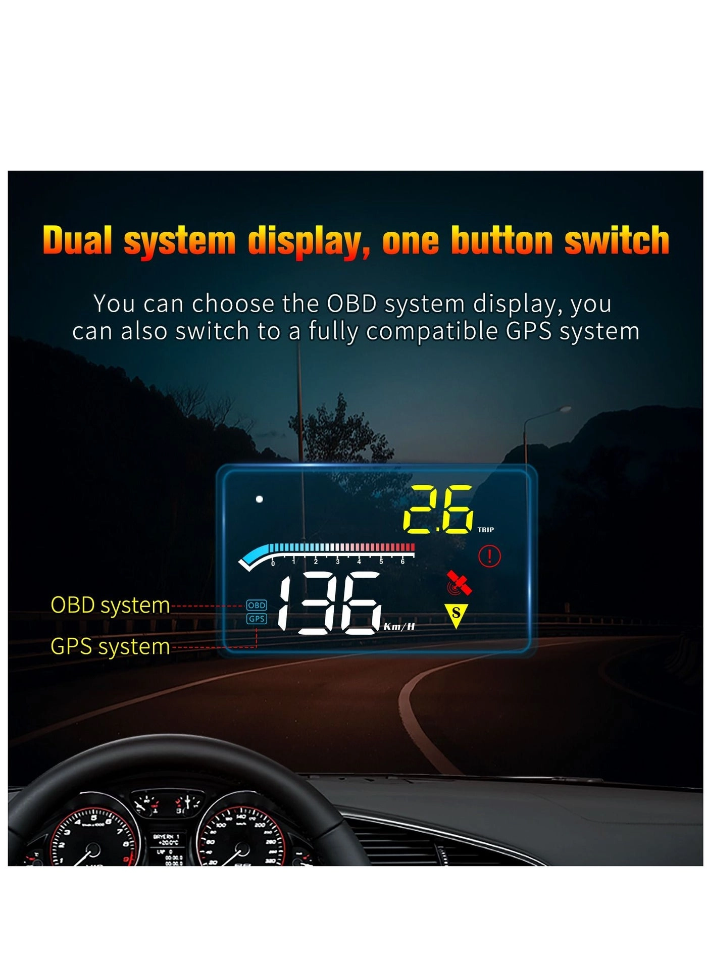Head Up Display(HUD) - M15 5.5" LCD Black