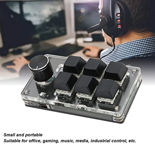 6 Key Mini Keypad - Mechanical Gaming Keypad Wired USB and Wireless BT