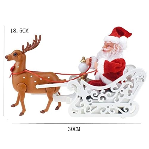 Santa Claus Doll Elk Sled Toy 30 cm Music