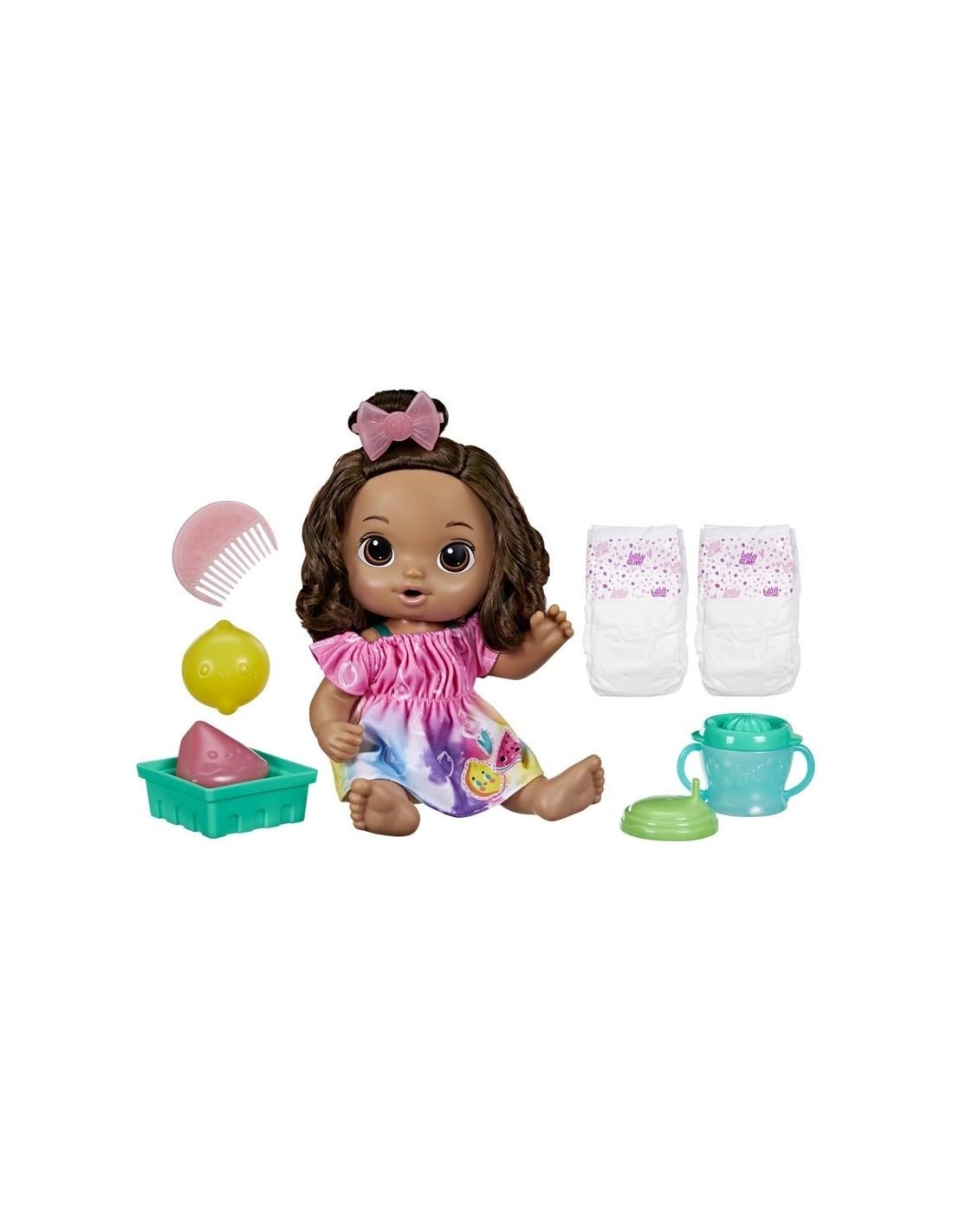 Hasbro Fruity Sips Doll - 12-inch Brown Hair Ages 3+