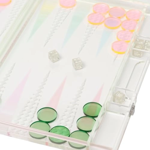 Lucite Backgammon - Ombre Sherbert Acrylic