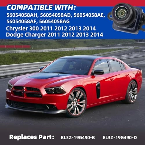 Rear View Backup Camera - Compatible with Chrysler 300 Dodge Charger 2011 2012 2013 2014