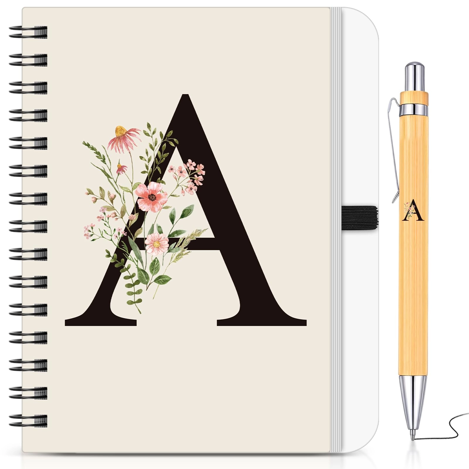 B6 Spiral Notebook - 1.0 Count + Bamboo Ballpoint Pen