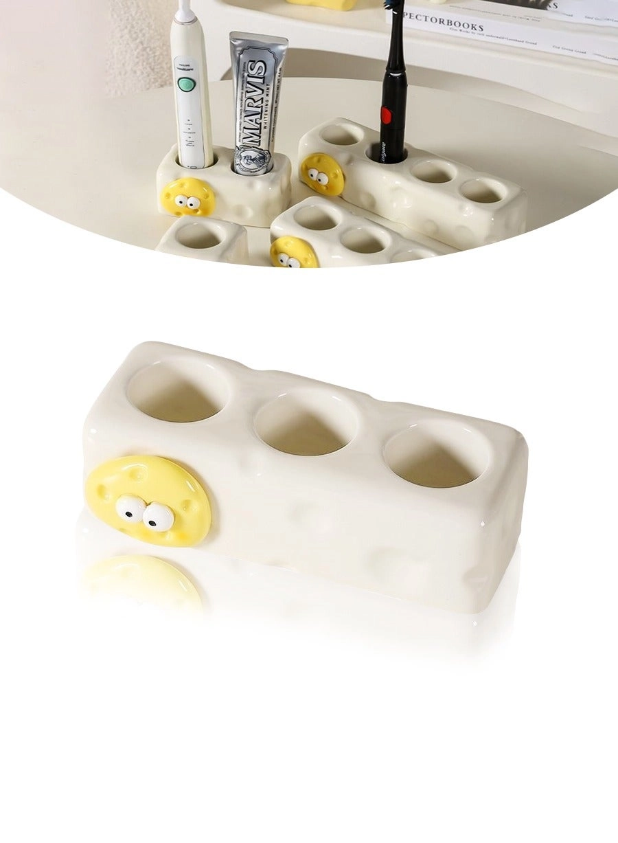 Ceramic toothbrush holder - 3 Slots
