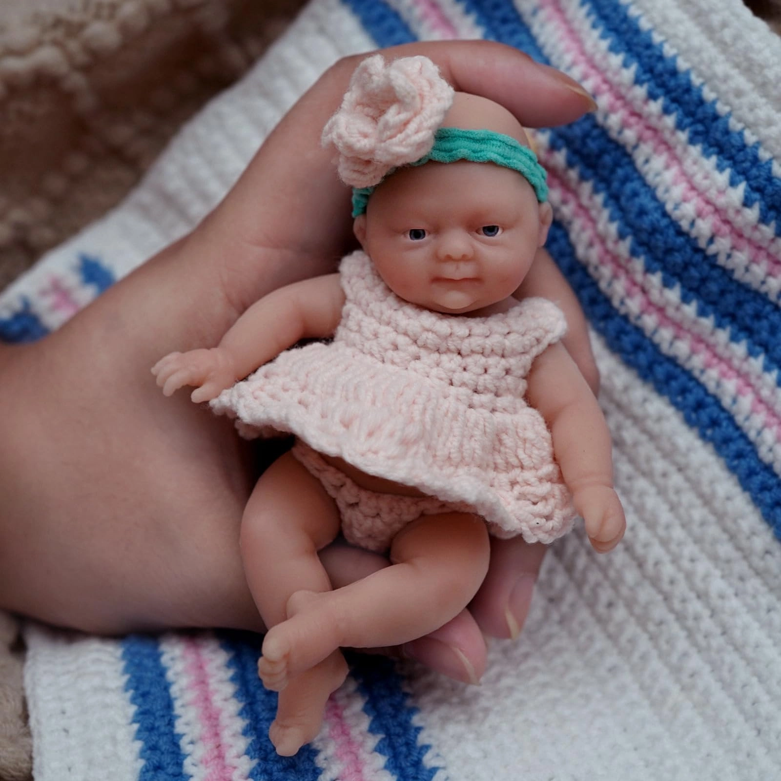 MYREBABY Leah Reborn Baby Doll - 4.5" Silicone Ages 3+