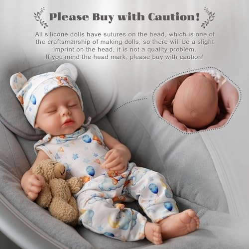 Lucy Reborn Baby Doll - 16Inch Silicone Poseable Smiling Ages 3+