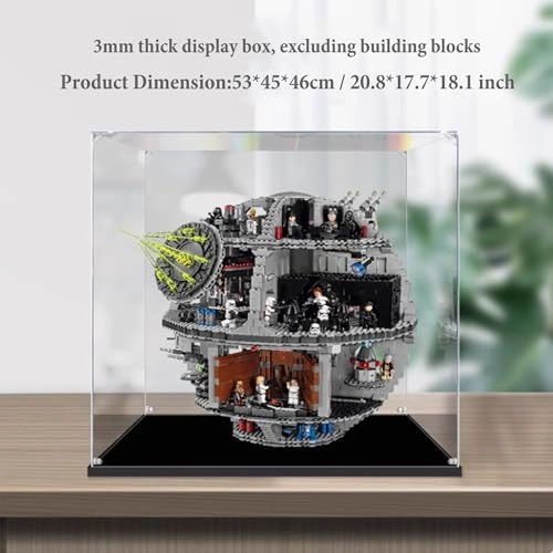 Display Case for Lego 75159 Death Star - Thick 3mm 53 x 45 x46 cm