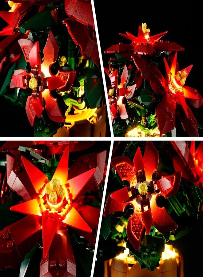 Light Kit for Lego Poinsettia - Innovative Led Lighting Compatible with Lego Icons 10370