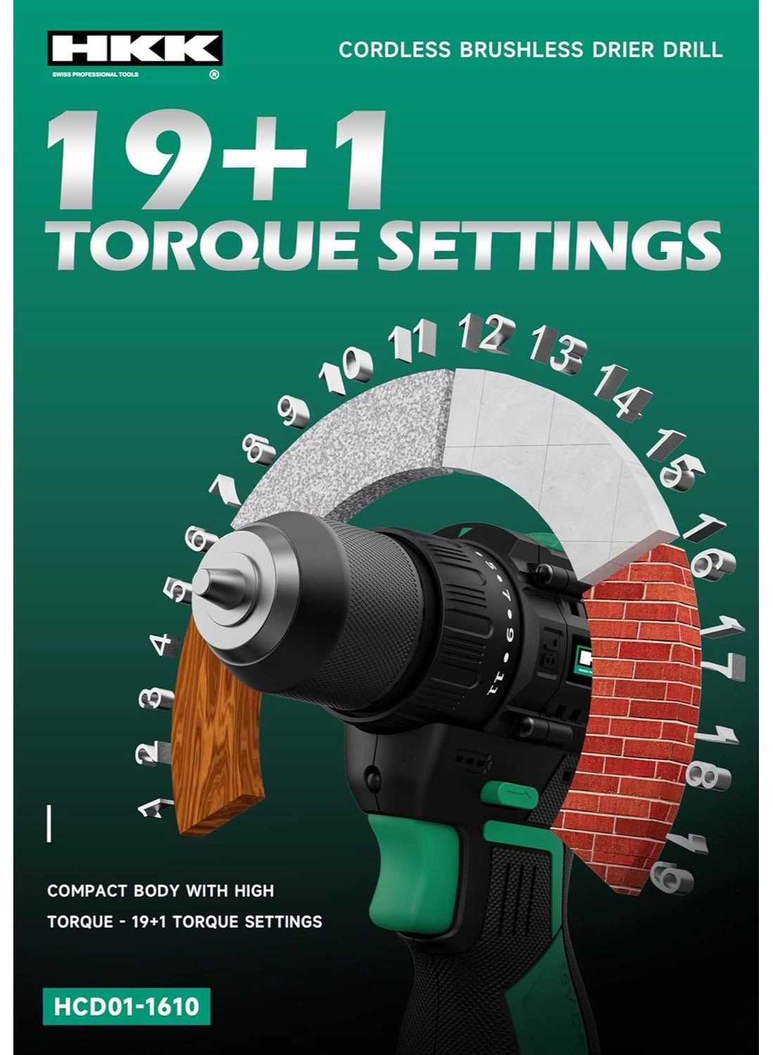 16V Cordless Drill Driver - 2000mAh