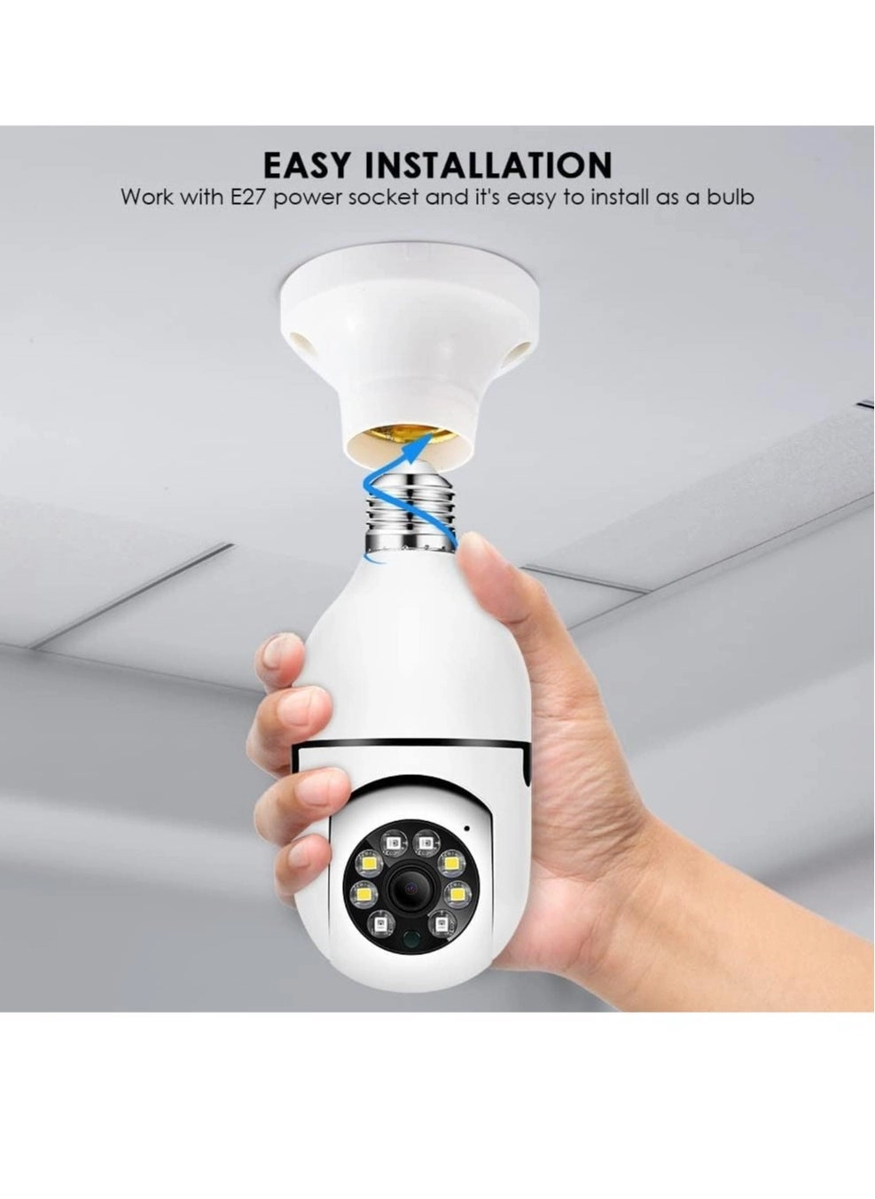 Wireless Light Bulb Camera 1080p Bundle
