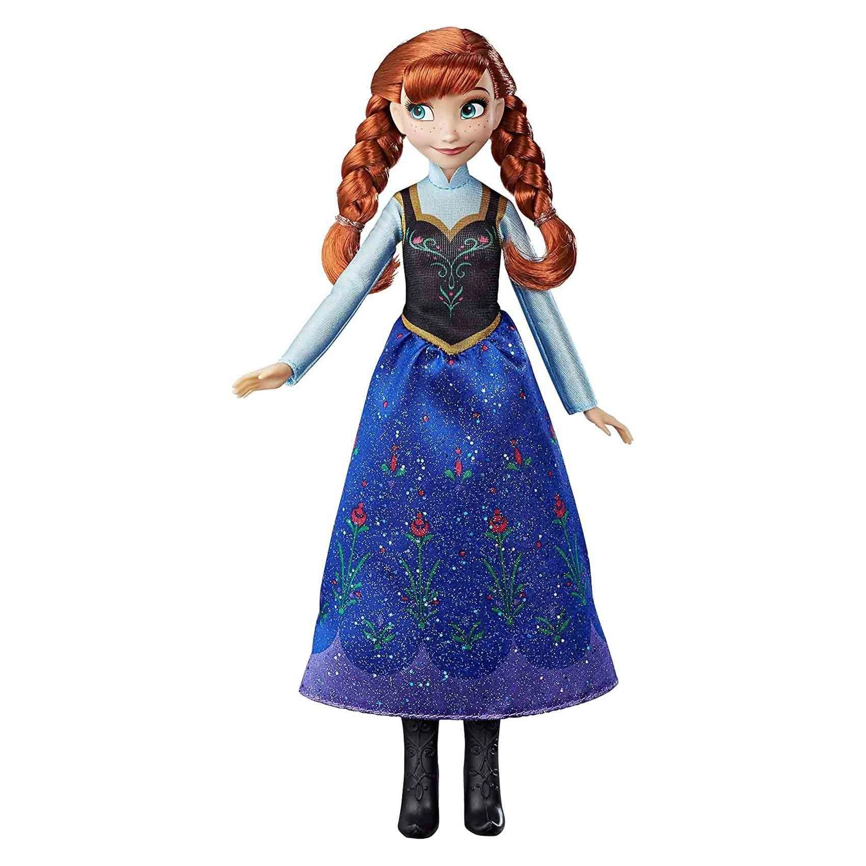 Disney Anna Fashion Doll - 32.5 cm blue and purple travel outfit