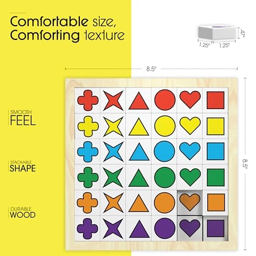 Match The Shapes Wooden Game - 15 years and up 36 pieces