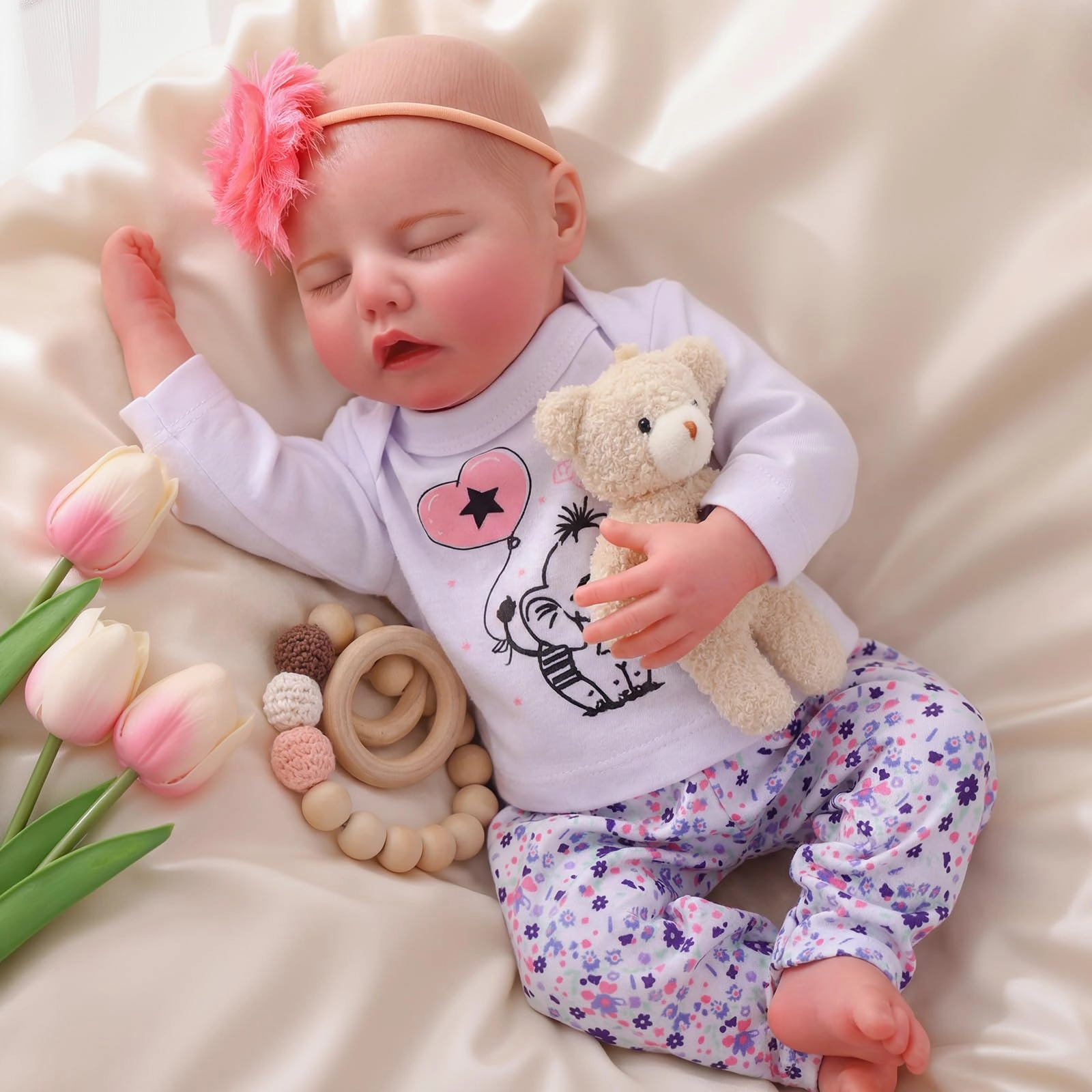 BABESIDE Reborn Baby Doll - 17 Inch Soft Vinyl Can Drink & Pee Ages 3+
