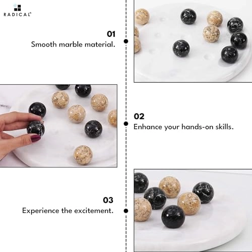 tic_tac_toe - Marble Handmade Red and Coral