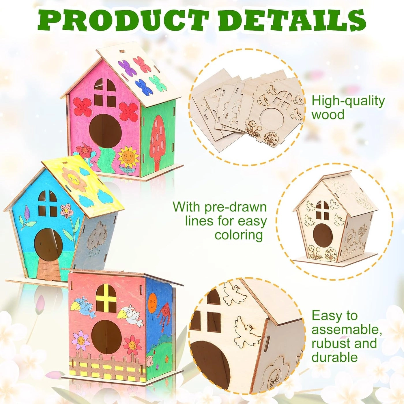 DIY Birdhouse Kit - 18 pieces