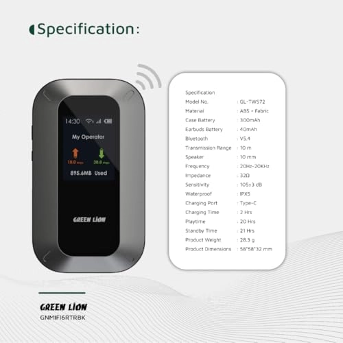 Portable Mifi Router - 150Mbps WiFi 6