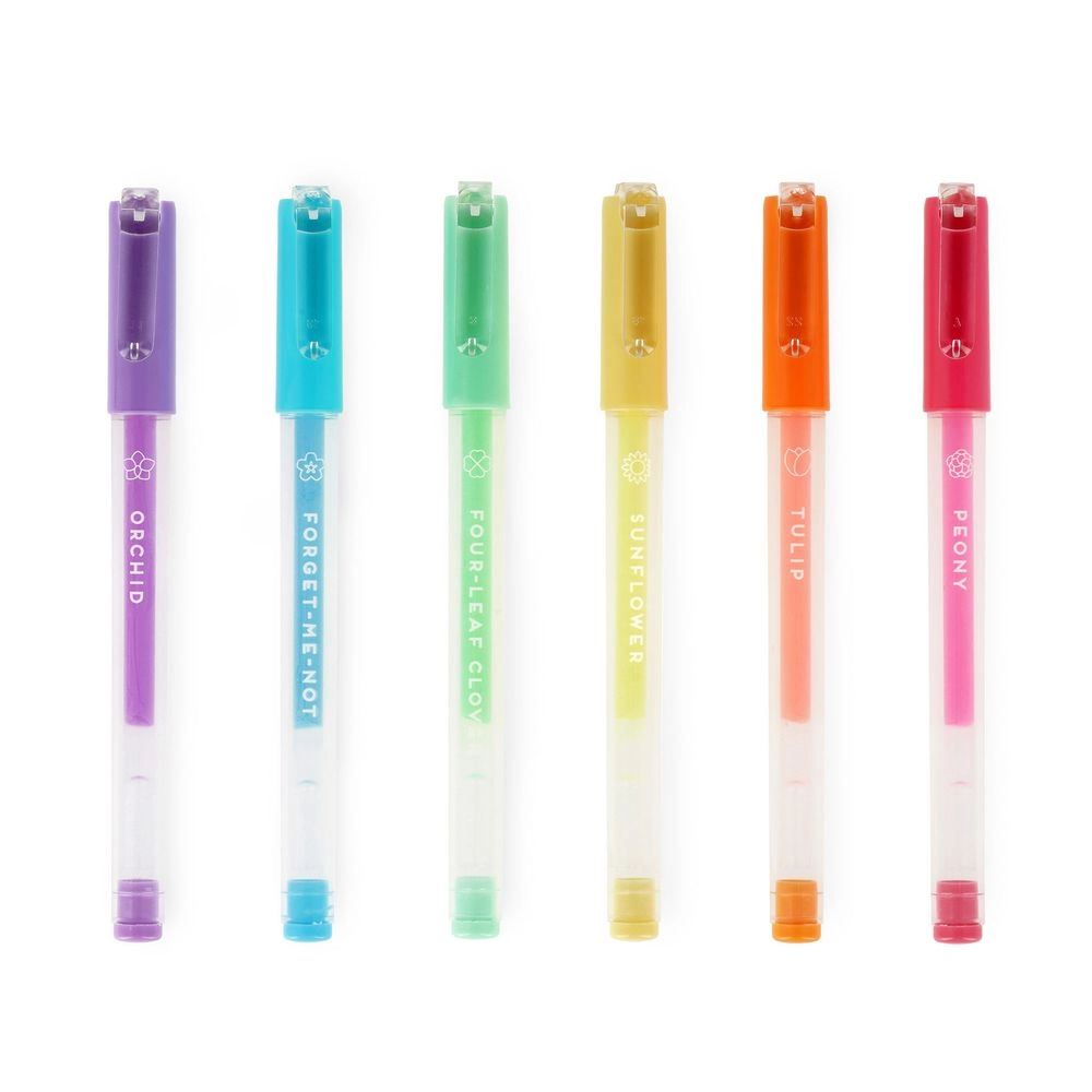 Legami Set of 6 Mini Glitter Gel Pens - 6.0 Count 1 mm