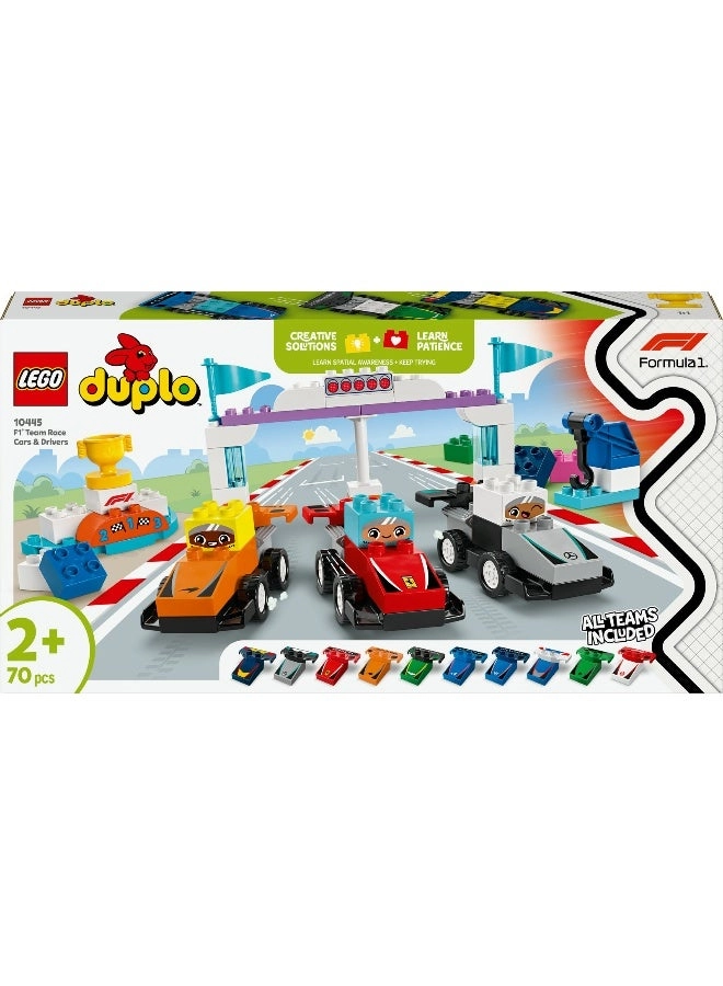 DUPLO Town F1 Team Race Cars & Drivers - 2 Plus Year multicolor