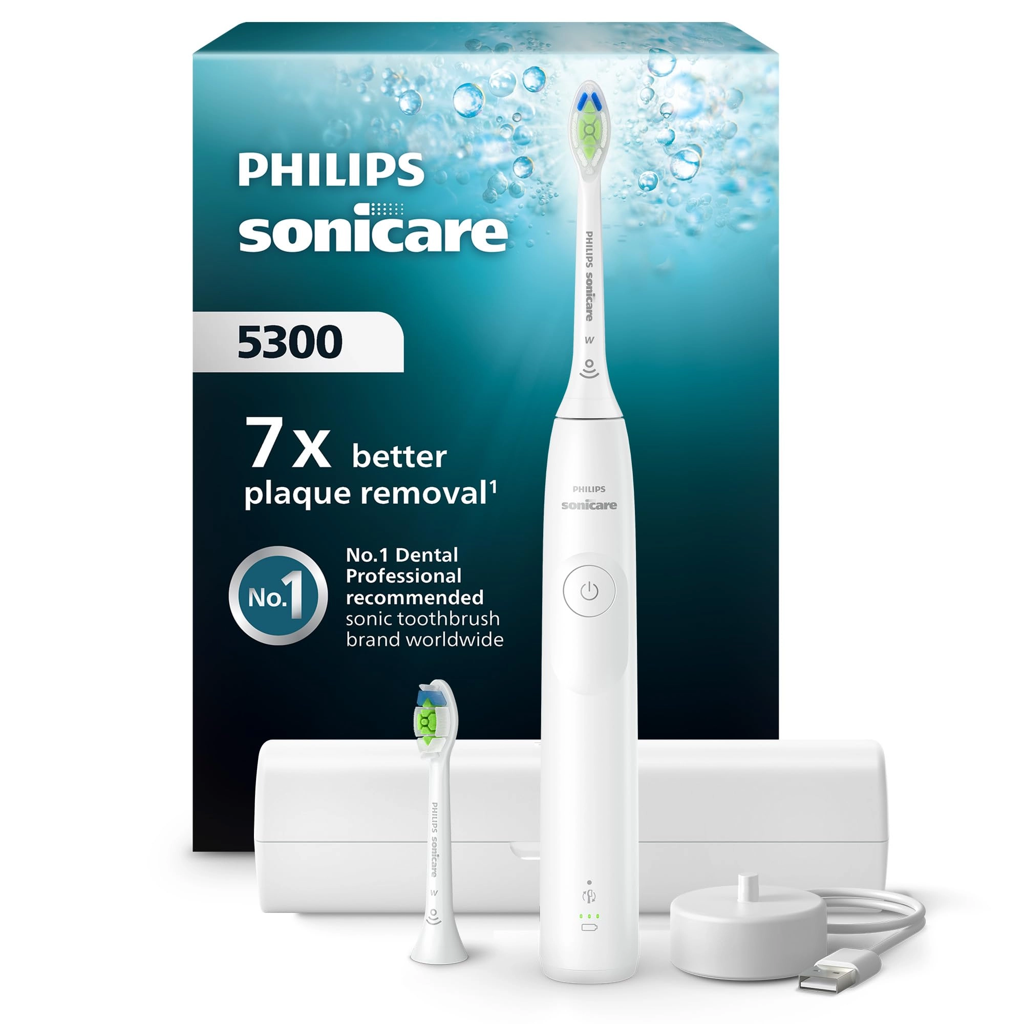 Philips Sonicare 5300 - Electric Toothbrush Black With Case 2 Head