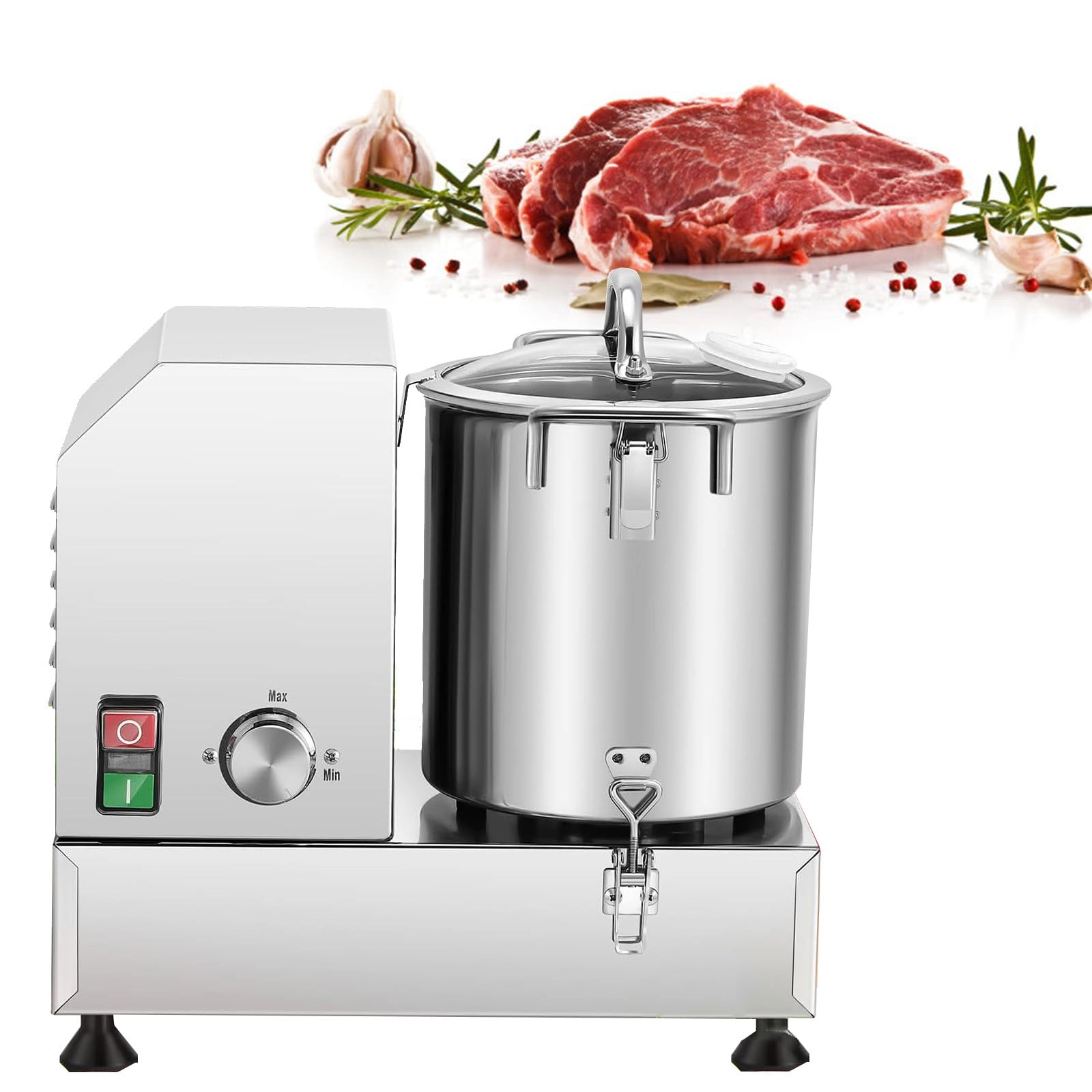 GZANDEGY Commercial Vegetable Chopper - 6L/9L/15L 1200W/1800W