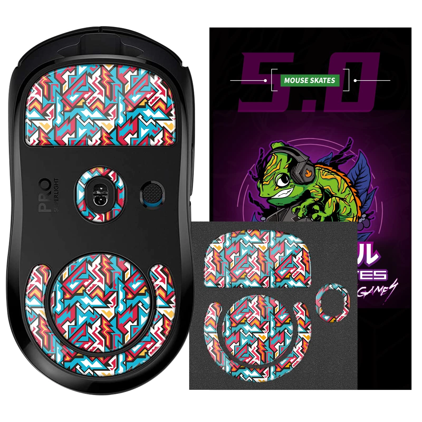 5.0 Colorful Mouse Feet Skates - Ultra Transparent PTFE for G Pro X Superlight Wireless