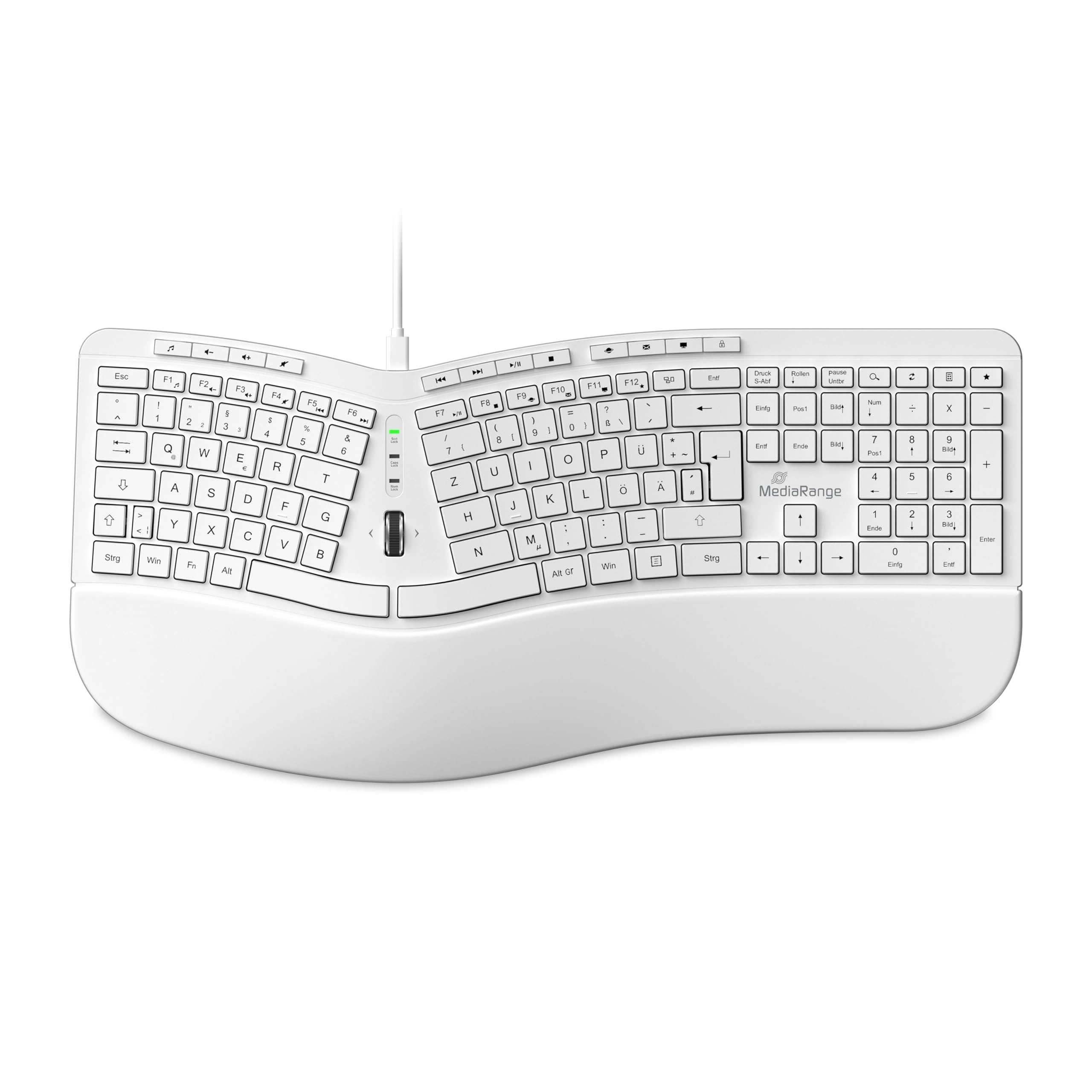 MediaRange GmbH Ergonomic Multimedia Keyboard - DE/AT Wired