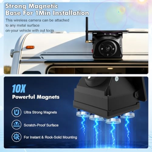 Portable Wireless Backup Camera - Night Vision Wireless 1080P