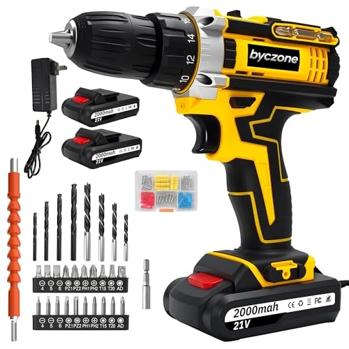 Cordless Drill Set - 2 x 2000mAh