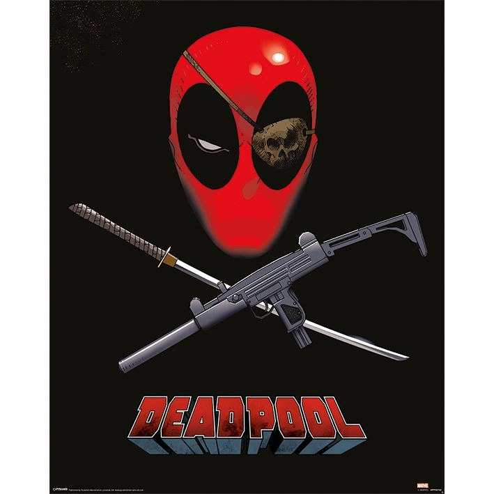PYRAMID POSTERS Deadpool Eye Patch Mini Poster - high quality gsm paper 40 x 50 CM