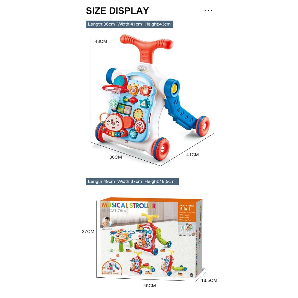 5-In-1 Baby Musical Activity Stroller & Play Table - suitable for 9+ months